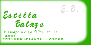 estilla balazs business card